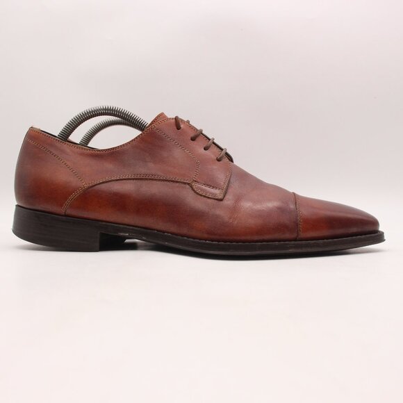 Magnanni Samson Cap Toe Derby Dress Shoes Men\'s Size 9 M Brown Leather 23475 main image 10